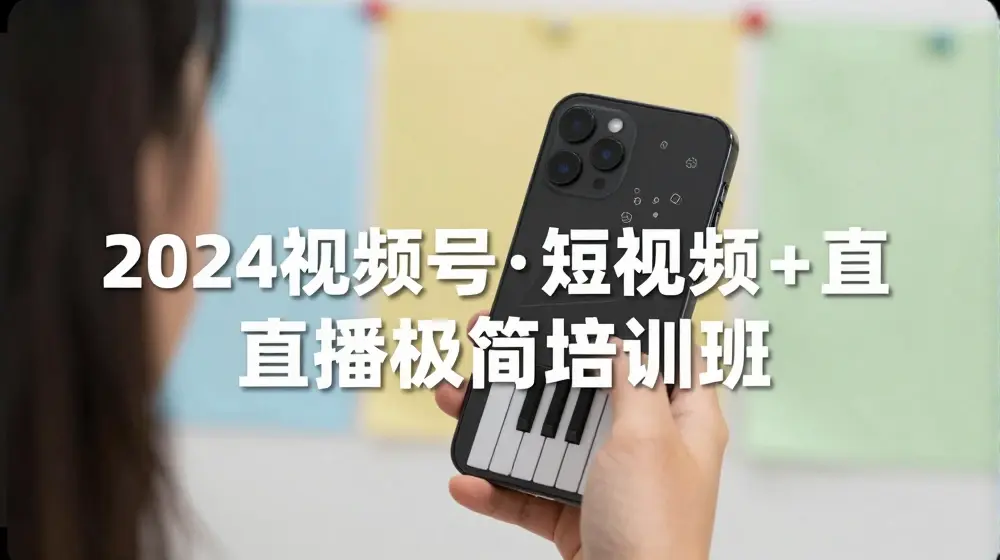 2024视频号·短视频+直播极简培训班：抓住视频号风口，流量红利