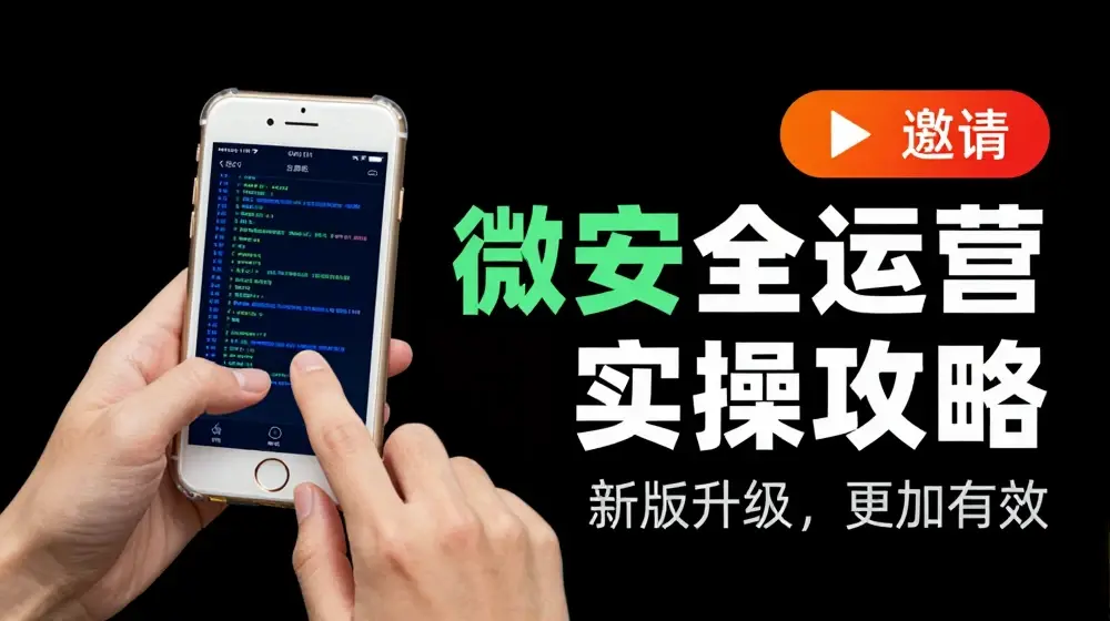 微信安全运营实操攻略，新版升级，更加有效