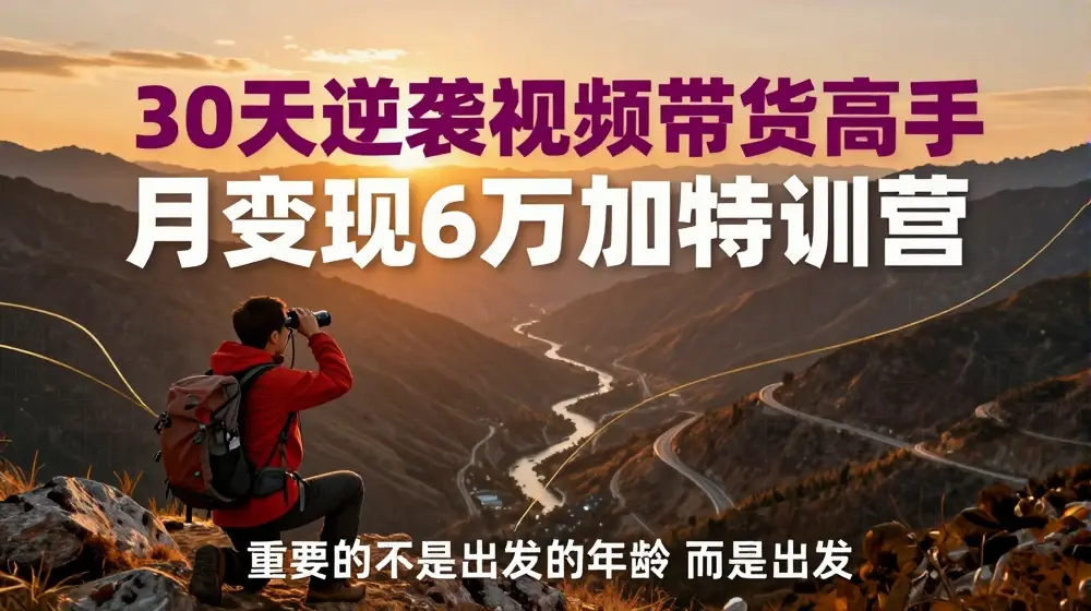 30天逆袭视频带货高手，单月变现6万加特训营-麦子甜