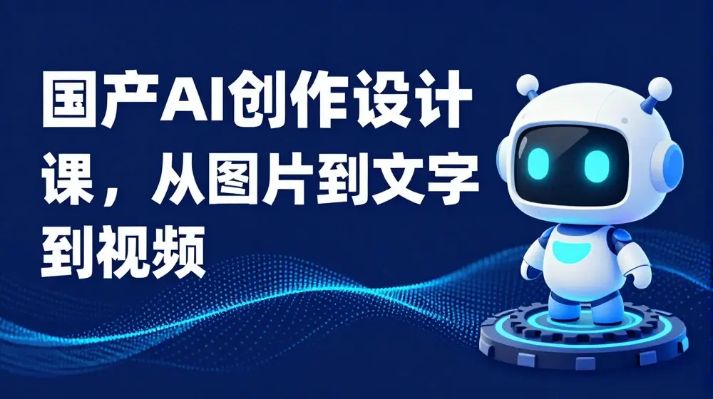 国产AI创作设计课，从图片到文字到视频