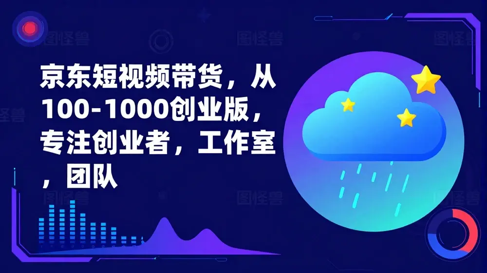 京东短视频带货，从100-1000创业版，专注创业者，工作室，团队
